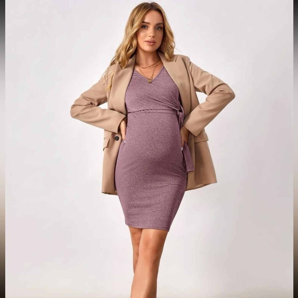 Mauve maternity dress